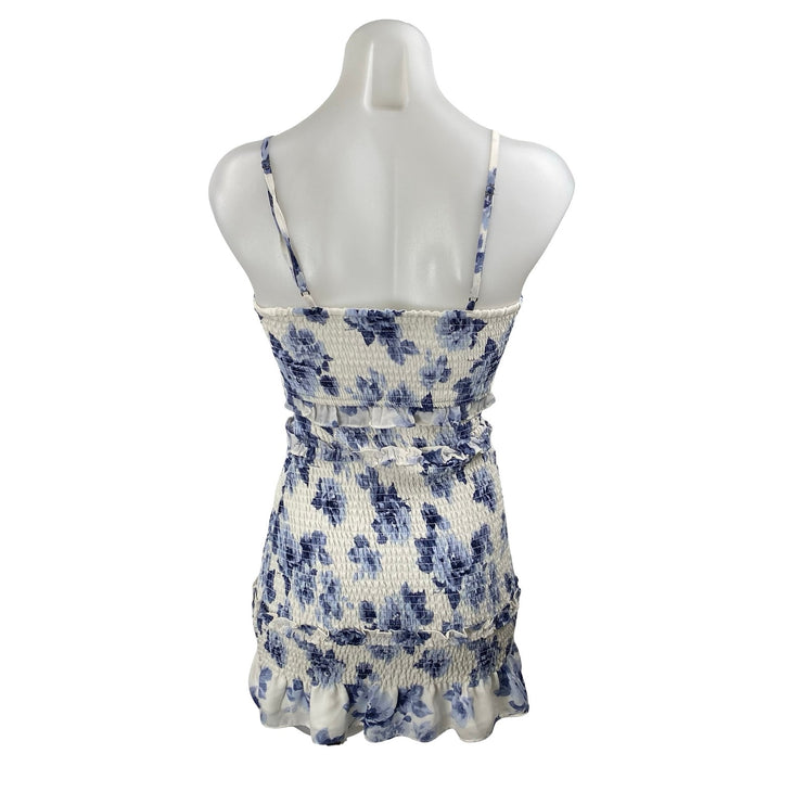 Abercrombie & Fitch Best Dressed Guest Floral Smock Ruffle Mini Bodycon Dress XS