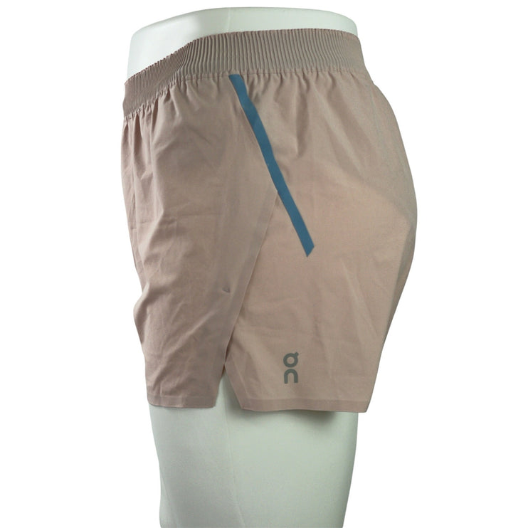 On Clouds Train Womens Beige High Rise Yoga Mini Athletic Running Shorts Size XL