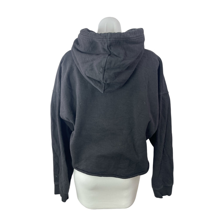 H&M x Justin Beiber Women's Black Hoodie Hooded Relaxed Sweatshirt Top Size L
