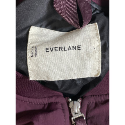 Everlane ReNew Oversized Purple Long Sleeve Windbreaker Bomber Coat Jacket Sz L
