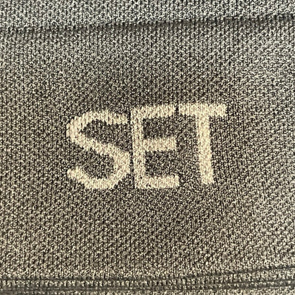 Set Active Blue Gray Ribbed Knit Yoga Sports Bra Biker Shorts Athletic Set Sz S