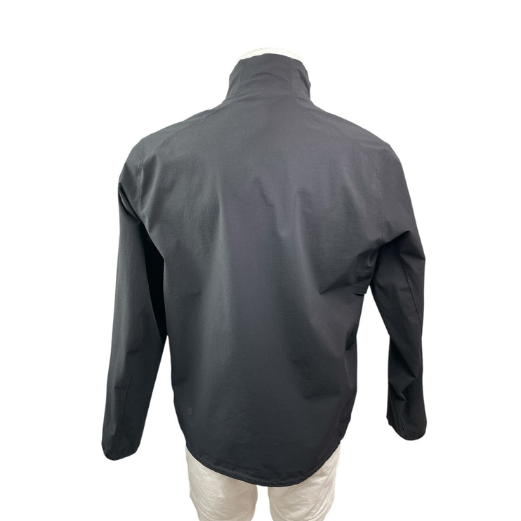 Lululemon Sojourn Mens Black Long Sleeve Full Zip Windbreaker Coat Jacket Size M