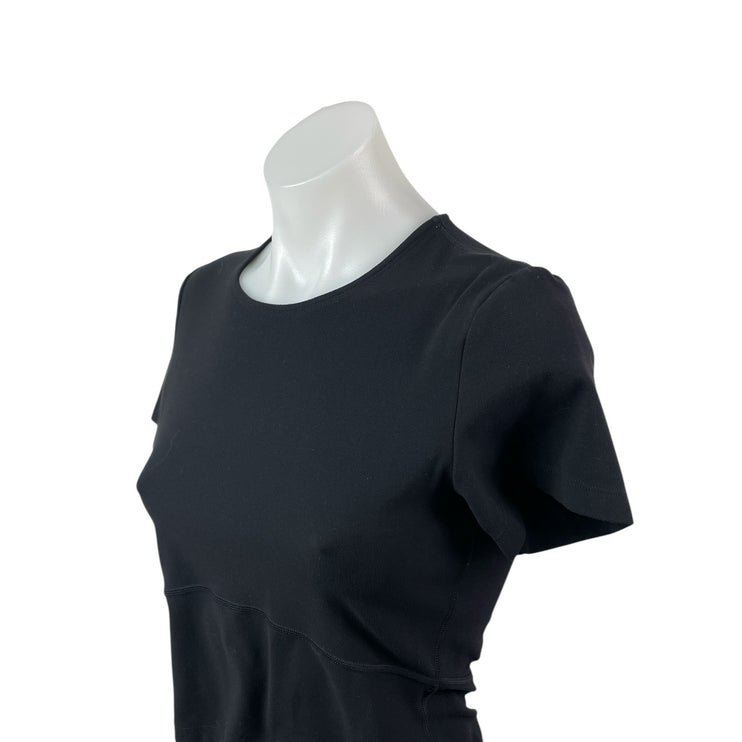 Aritzia TNAction Black Short Sleeve Crop Yoga Athletic Activewear T-Shirt Top M