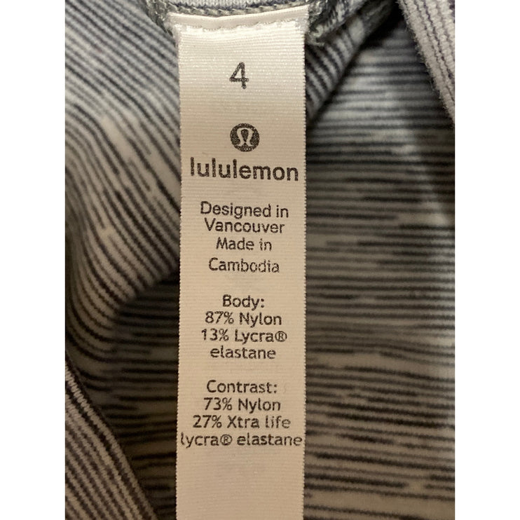 Lululemon Women's Heather Gray Yoga Workout Running Athletic Leggings Pants Sz 4