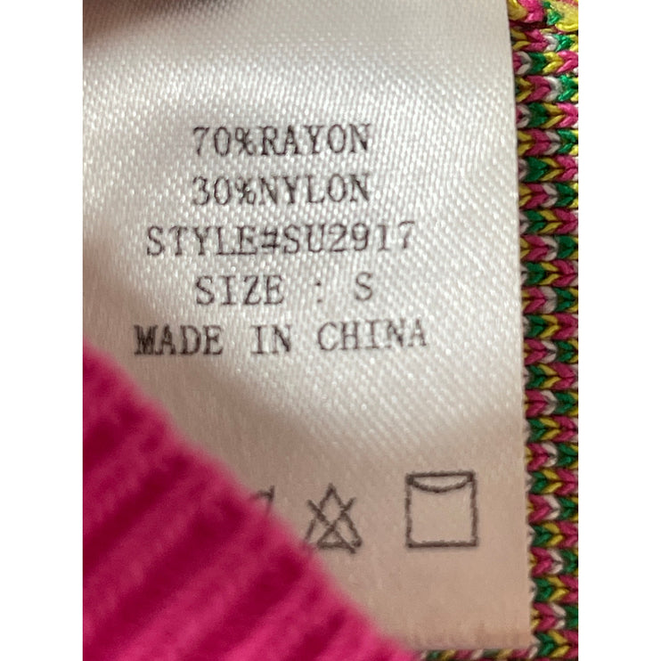 Women's Multicolor Printed Sleeveless Crop Tank Top & Mini Shorts Matching Set S