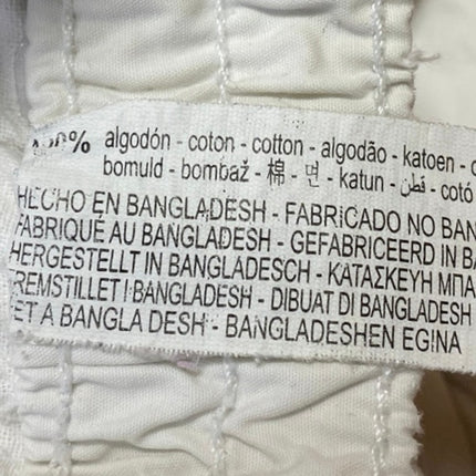 Zara Women White High Rise Baggy Parachute Jogger Wide Leg Trousers Pants Size S