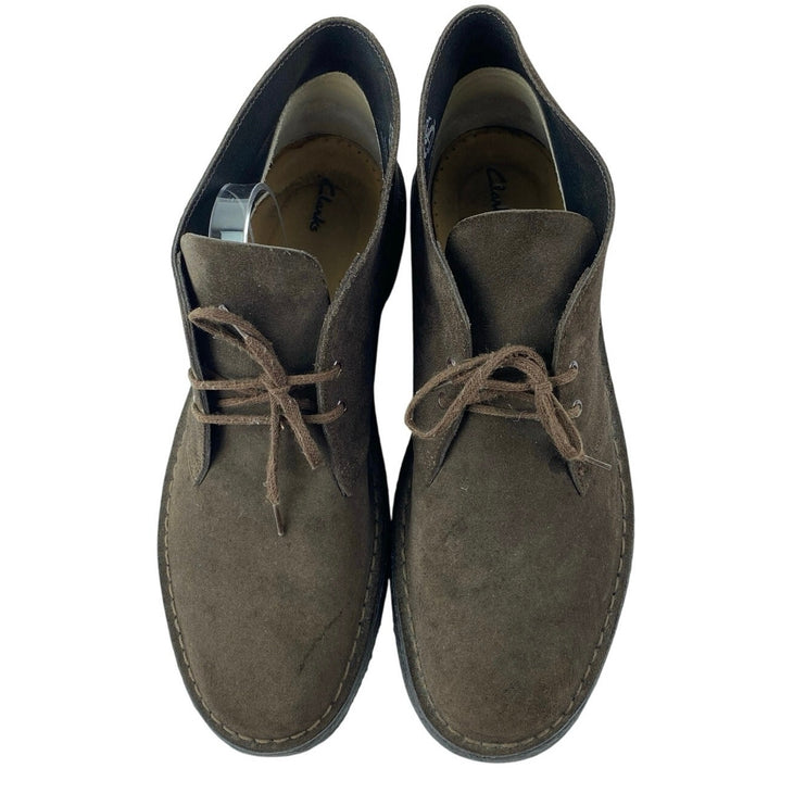 Clarks Charles F. Stead Men's Brown Suede Lace Up Chukka Ankle Boots Size 11