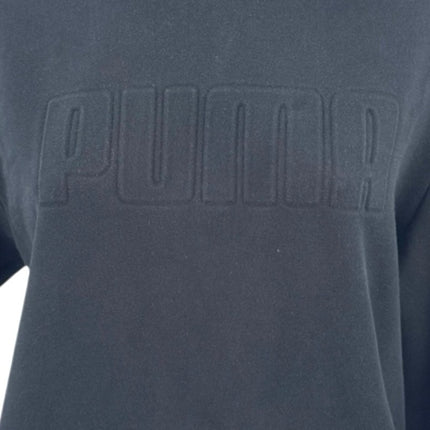 Puma Women's Black Logo Yoga Athletic Activewear Sweater Hoodie Sweatshirt Top M