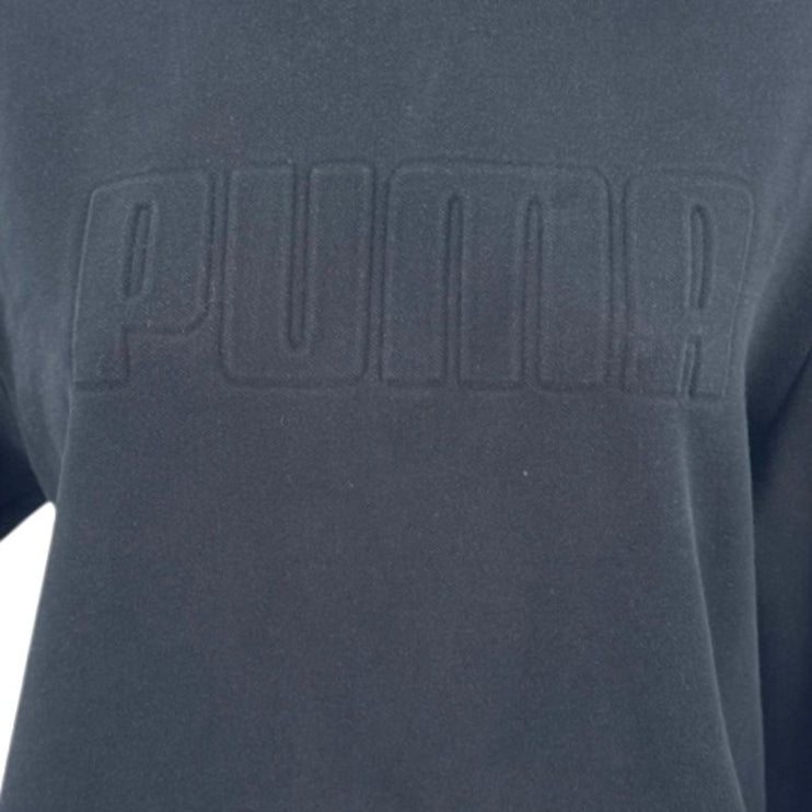 Puma Women's Black Logo Yoga Athletic Activewear Sweater Hoodie Sweatshirt Top M