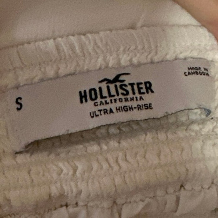 Hollister Women's White Ruffle Tiered Smocked Pull On A Line Mini Skirt Size S