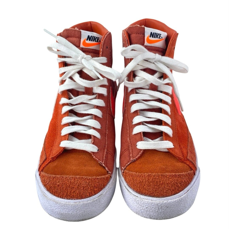 Nike Blazer Mid 77 Vintage Men's Orange Suede Leather Lace Up Sneakers Shoes 8