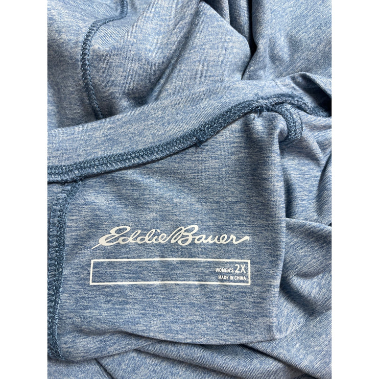 Eddie Bauer Blue Crew Neck Short Sleeve Athletic Activewear Tee T-Shirt Top 2X