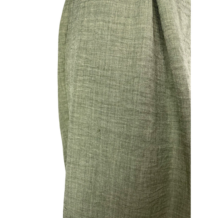Wren Women's Green High Waisted Pleated Wide Leg Baggy Trousers Pants Size M