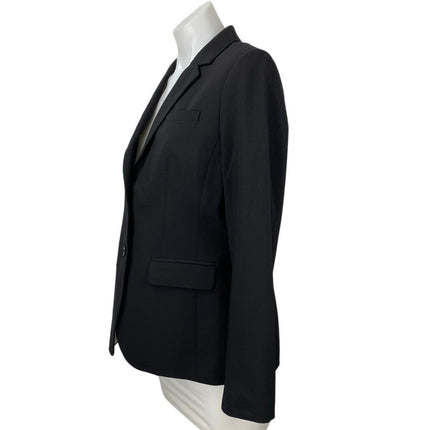 Banana Republic Long & Lean Black Button Long Sleeve Blazer Coat Jacket Size 6