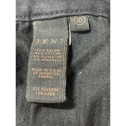 Jen7 7 For All Mankind Black High Waisted Slim Skinny Y2k Denim Jeans Size 10