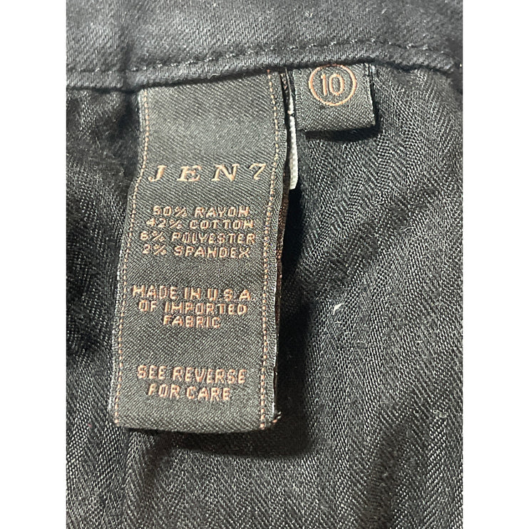 Jen7 7 For All Mankind Black High Waisted Slim Skinny Y2k Denim Jeans Size 10