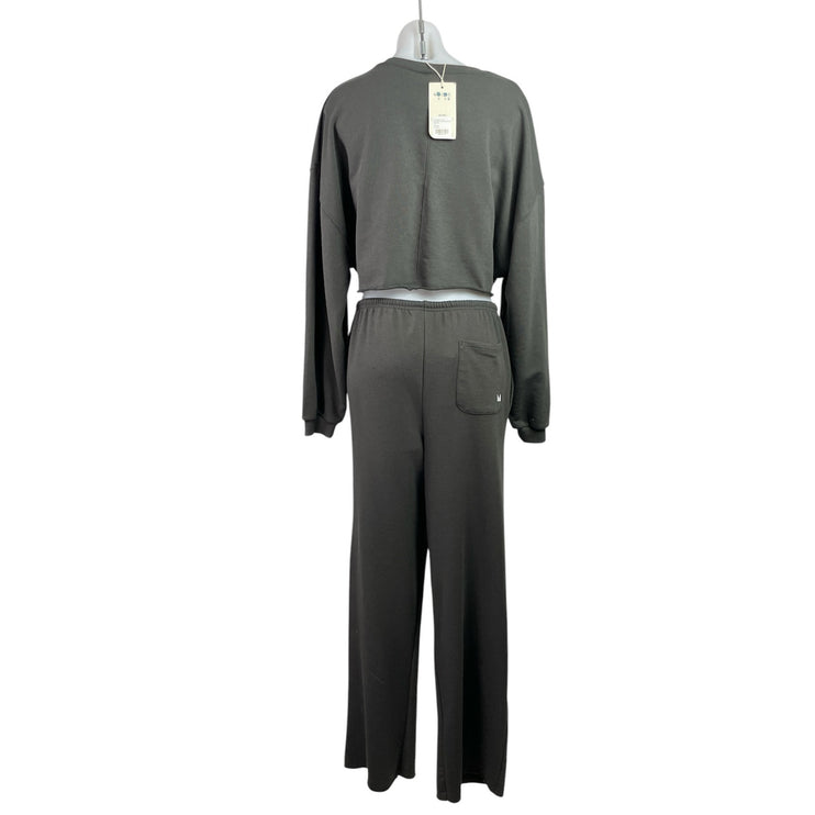 NEW MP Tempo Hybrid Brown Long Sleeve Workout Sweatshirt & Jogger Pants Set Sz M