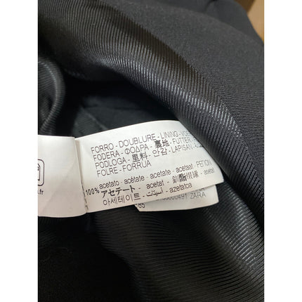 Zara Womens Black Sleeveless Collared Belted Waist Button Romper Jumpsuit Size S