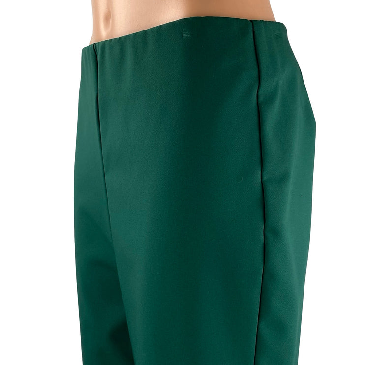 Rachel Zoe Women's Green High Rise Bootcut Flare Wide Leg Trousers Dress Pants 8