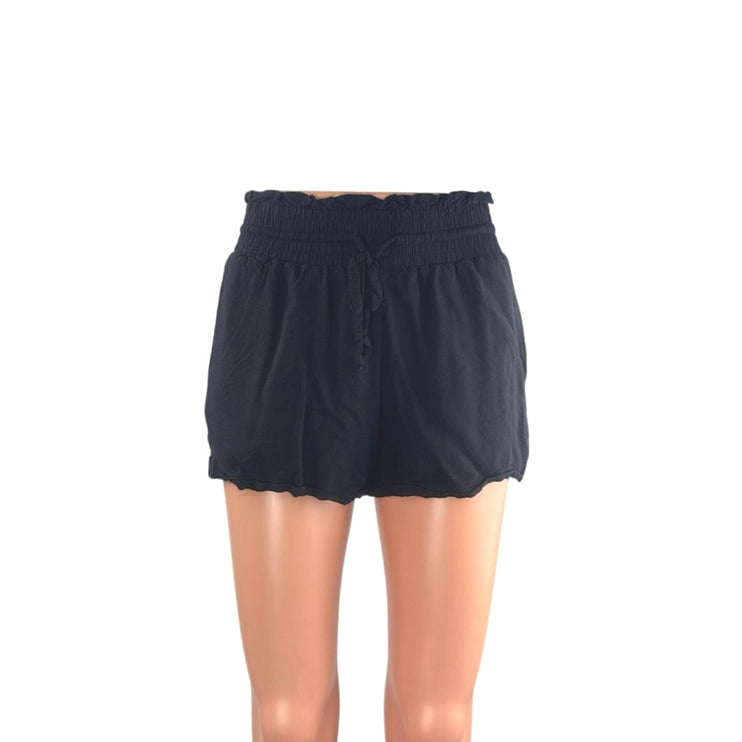 Abercrombie & Fitch Women's Black Elastic Waist Casual Lounge Beach Shorts Sz XS