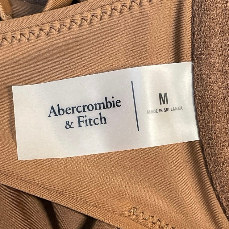 Abercrombie & Fitch Women's Brown Ruched Underwire Bikini Swimwear Set Size S/M
