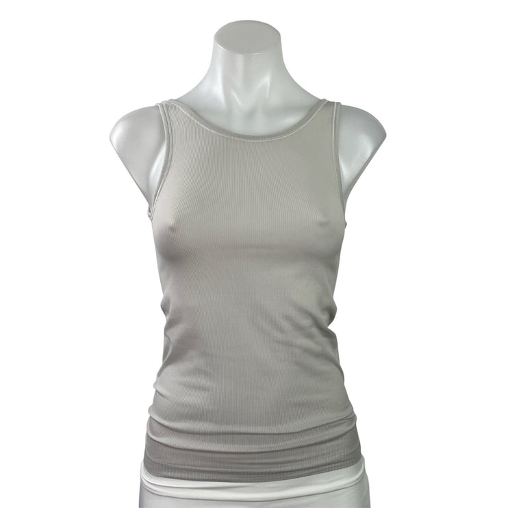 Lululemon Womens Gray Ribbed Sleeveless Activewear Athletic Gym Tank Top Size S