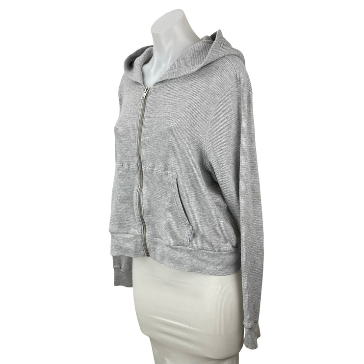 Aritzia TNA Women's Gray Long Sleeve Sweater Hooded Sweatshirt Jacket Top Sz 2XL