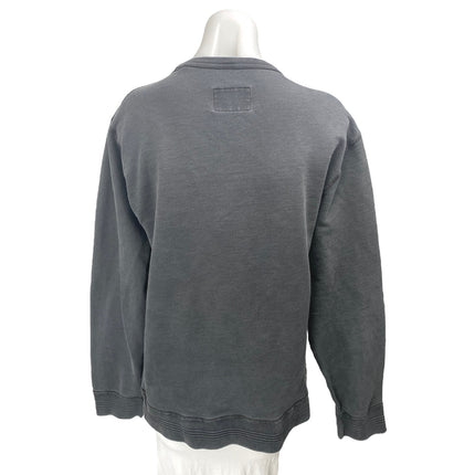 Albam Women's Black Cotton Long Sleeve Crew Neck Sweatshirt Sweater Top Size L