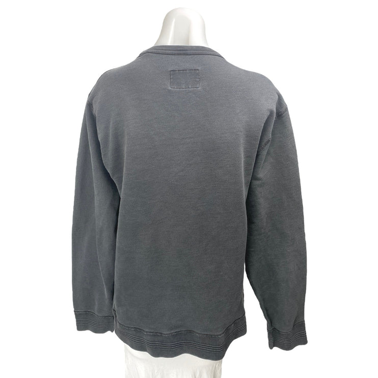 Albam Women's Black Cotton Long Sleeve Crew Neck Sweatshirt Sweater Top Size L