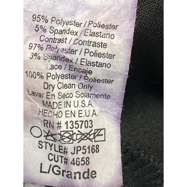 Valentine Womens Ruffle Lace Sleeveless Straight Leg One Piece Jumpsuit Romper M