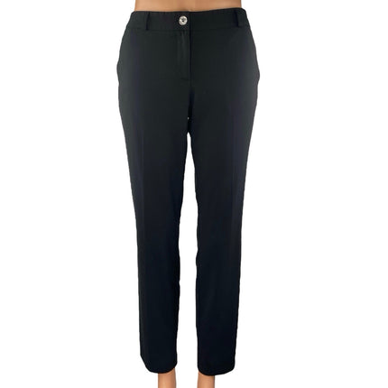 Michael Kors Women's Black Mid Rise Straight Leg Trousers Dress Pants Size 4