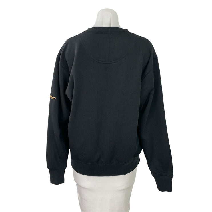 Guinness Womens Black Dublin Crew Neck Graphic Long Sleeve Sweatshirt Top Size S