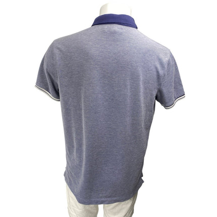 Banana Republic Men's Blue Short Sleeve Core Temp Knit Polo Shirt Top Size L