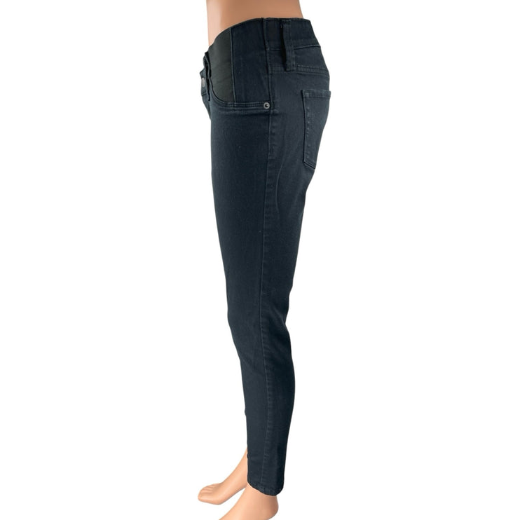 Isabel Maternity Women's Black Low Rise Stretch Ankle Skinny Denim Jeans Size 2