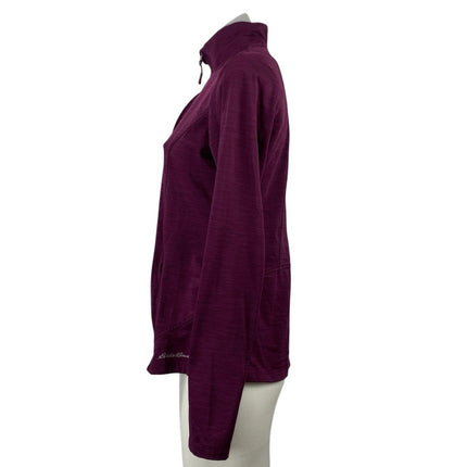 Eddie Bauer Women's Maroon Long Sleeve Half Zip Pullover Sweatshirt Top Size S