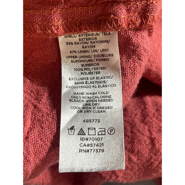 Ann Taylor LOFT Women's Pink Linen Sleeveless Cami Mini Tank A-line Dress Size S