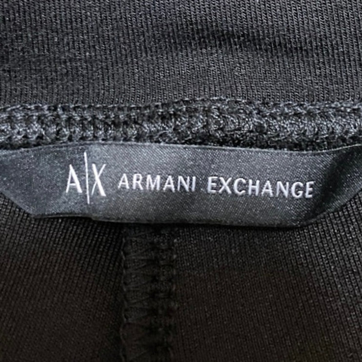 AX Armani Exchange Women's Black Logo High Rise Leggings Sweat Pants Size S