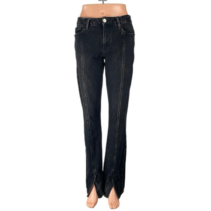 Frame Women's Black High Waisted Y2k Flare Bootcut Split Denim Jeans Size 27