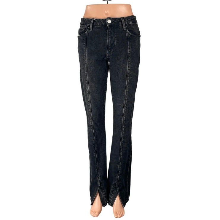 Frame Women's Black High Waisted Y2k Flare Bootcut Split Denim Jeans Size 27