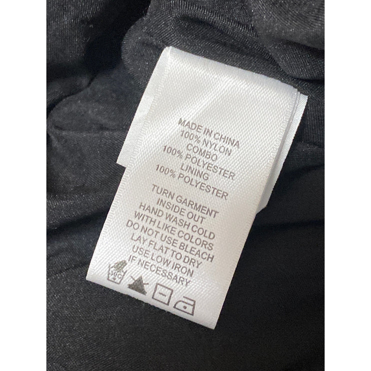 NEW Cece Champagne Soiree Rich Black Sequin Elastic Waist A Line Mini Skirt Sz 6