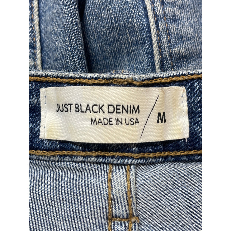 Just Black Denim JBD Blue High Waisted Frayed Raw Hem Cutoff Jeans Shorts Size M
