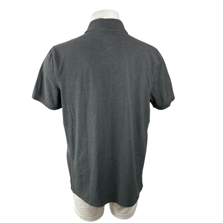 St. John's Bay Men's Black Short Sleeve Pullover Knit Golf Polo Shirt Top Size L