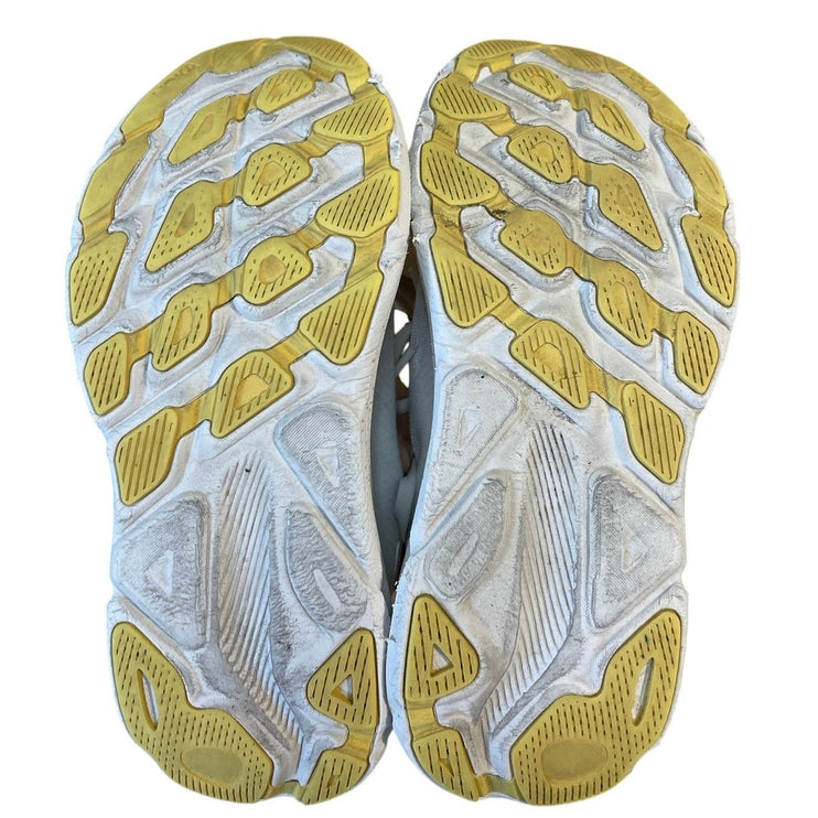 Hoka One One Clifton 9 Women's White Cosmic Gray Athletic Running Shoes 7.5B