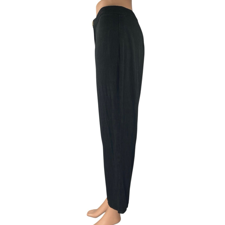 Show Me Your Mumu Women's Black Straight Tapered Leg High Waist Trousers Pants L
