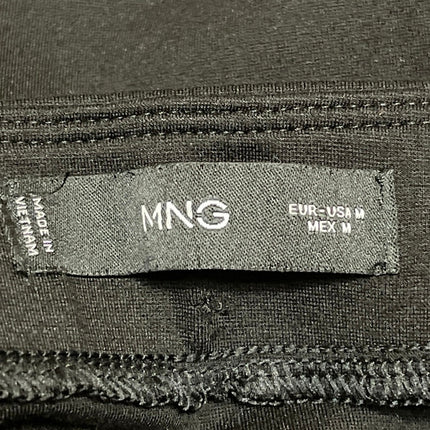 MNG Mango Women's Black Mid Waist Pull On Pleated A Line Mini Skirt Size M
