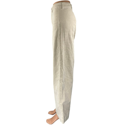 Everlane Cream White Corduroy Wide Leg High Waisted Baggy Trousers Dress Pants 8