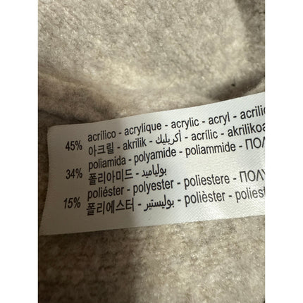 Oysho Women's Beige Tan Knit Collar Long Sleeve Button Down Sweater jacket Sz S