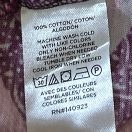 Ann Taylor LOFT Pink Floral V Neck Stretch Short Sleeve T Shirt Tee Top Size XS