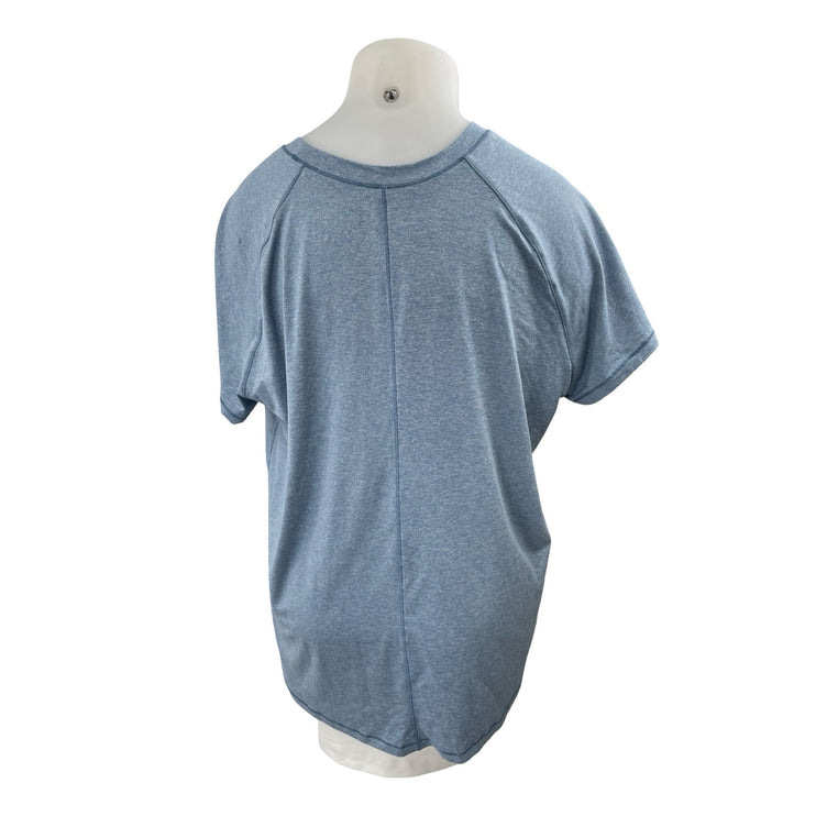 Eddie Bauer Blue Crew Neck Short Sleeve Athletic Activewear Tee T-Shirt Top 2X