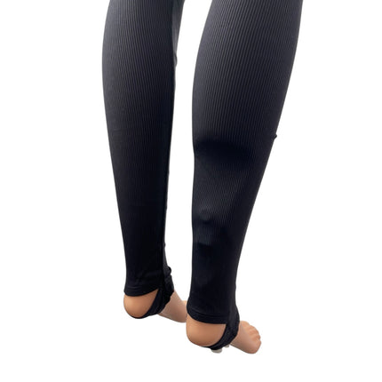 Alo Womens Black Sports Athletic Activewear Thigh High Compression Stockings M/L